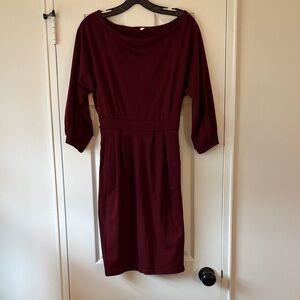 Elegant Burgundy Dress
